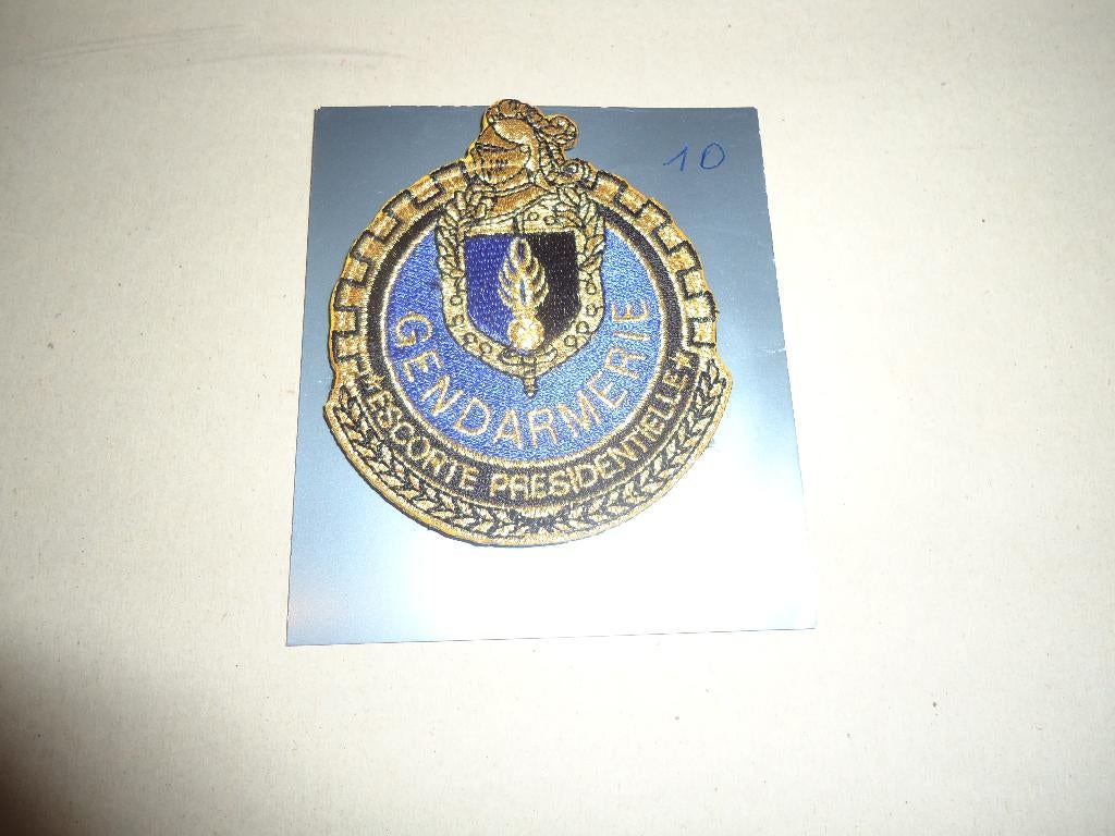 ecusson motard escorte presidentielle, Verzamelen, Ophalen of Verzenden, Rijkswacht, Embleem of Badge
