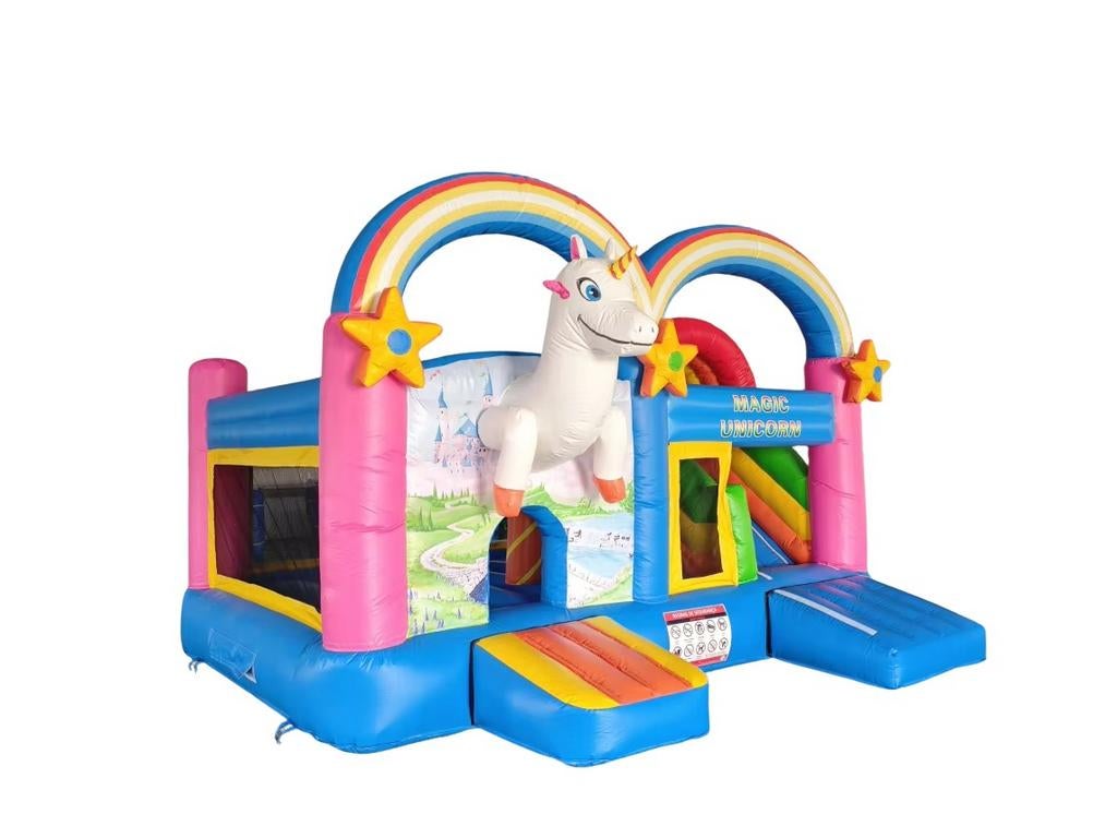 Springkasteel unicorn Nieuw!!, Kinderen en Baby's, Speelgoed | Buiten | Springkussens, Ophalen