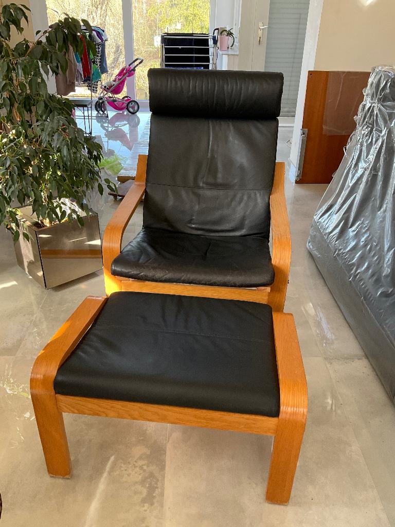 Fauteuil Pöang cuir, Enlèvement, Utilisé, Cuir