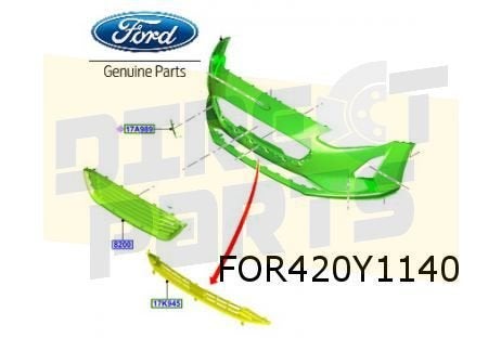 Ford Focus V (7/18-1/22) Voorbumpergrille midden (met chrome, Neuf, -, -, Ford