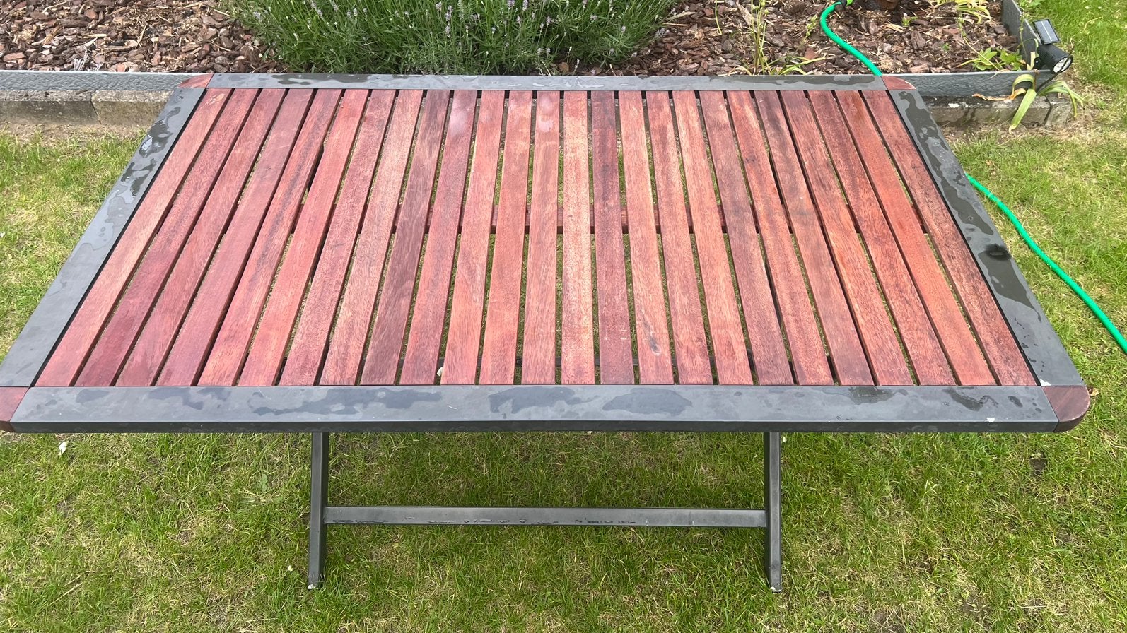 Table de jardin pliable, Jardin & Terrasse, Tables de jardin, Enlèvement, Utilisé, Rectangulaire, Aluminium