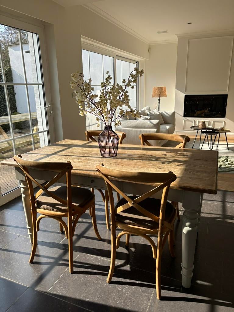 Eettafel eiken blad, Ophalen, Eikenhout, 50 tot 100 cm, Vijf personen of meer