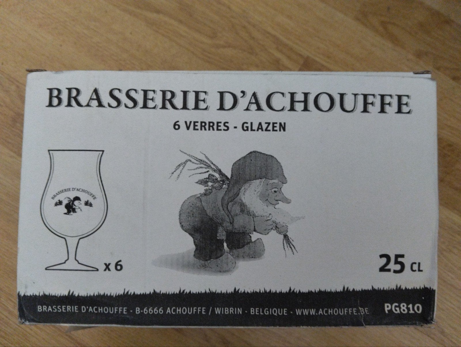 Set de 6 verres originaux Brasserie d'Achouffe de 25 cl., Envoi