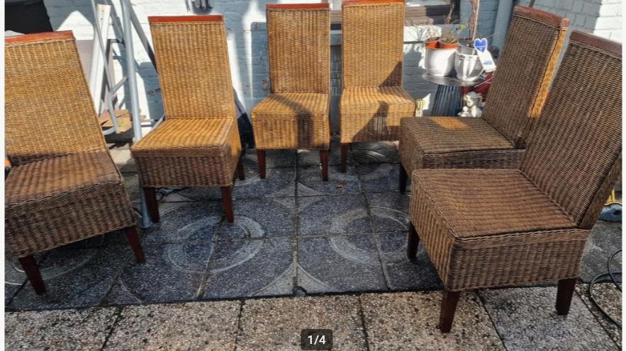 Tuinstoelen/terrasstoelen rotan, Jardin & Terrasse, Chaises de jardin, Enlèvement, Utilisé, Rotin