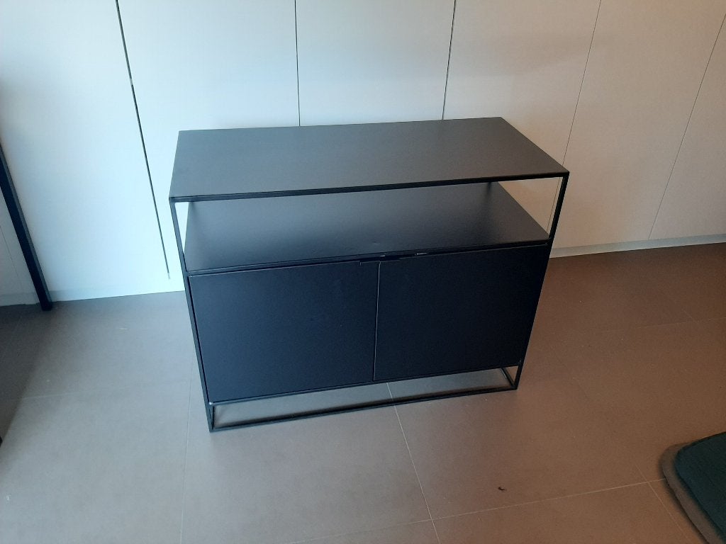 Buffet métal noir (Laredoute) 90€, Maison & Meubles, Avec porte(s), 25 à 50 cm, Moins de 100 cm, Enlèvement