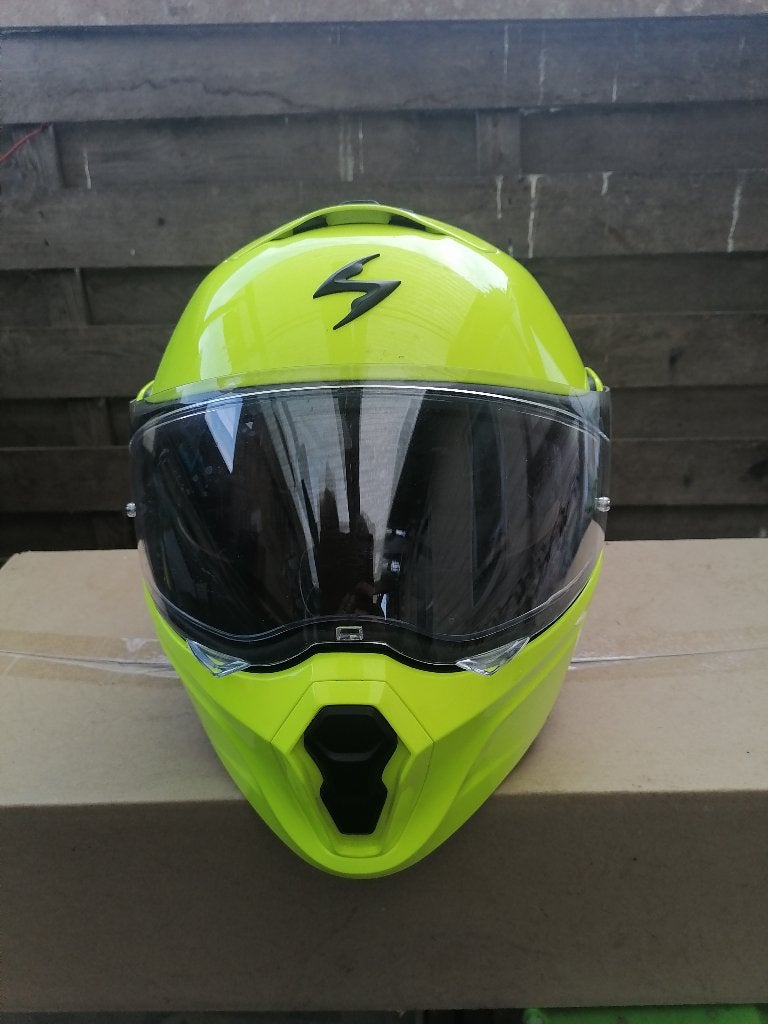 fluogele scorpion exd.93d motorhelm maat xxl, Motoren, Ophalen, XXL, Systeemhelm, Overige merken