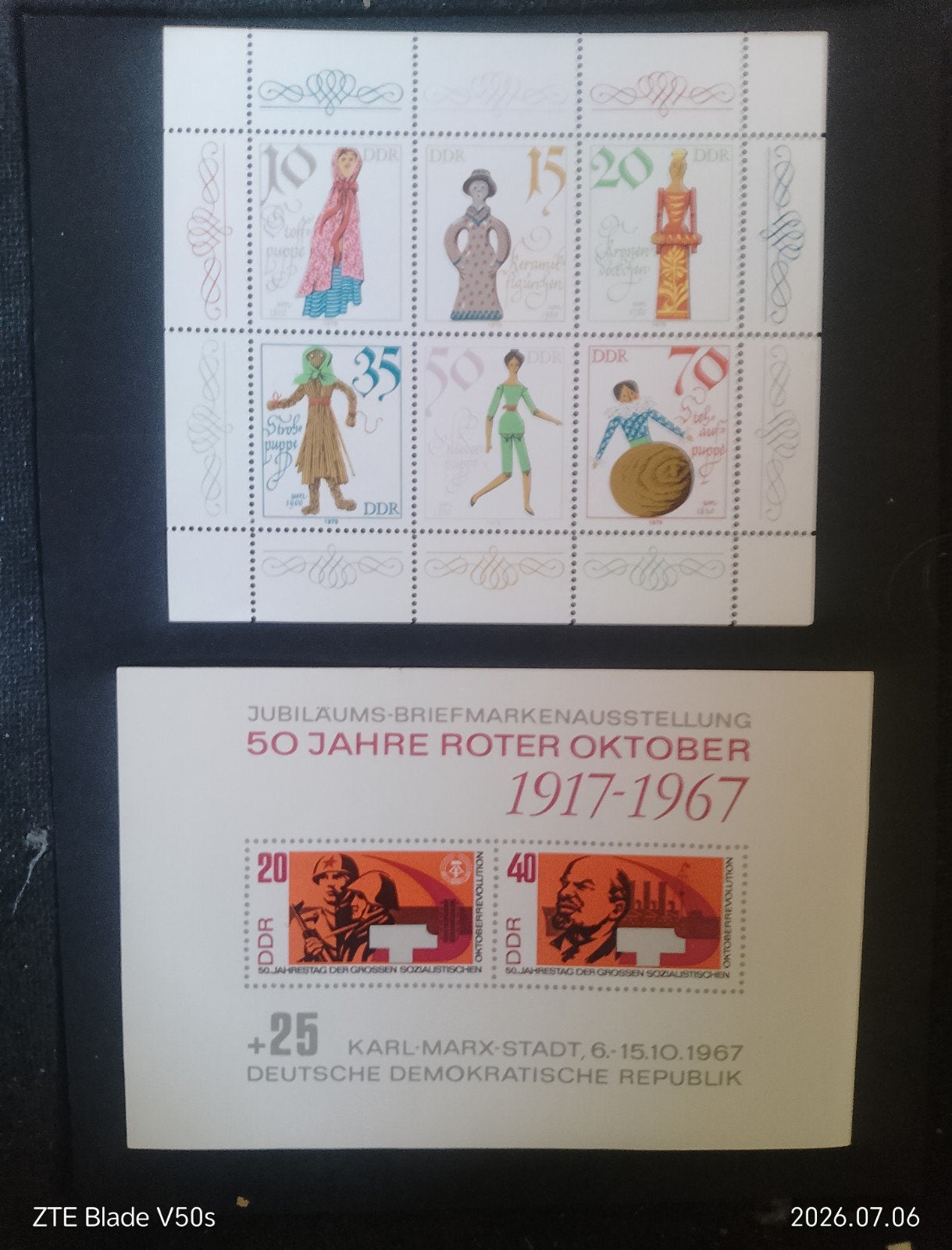 2 timbres-poste et carte postale Histoire, Enlèvement ou Envoi