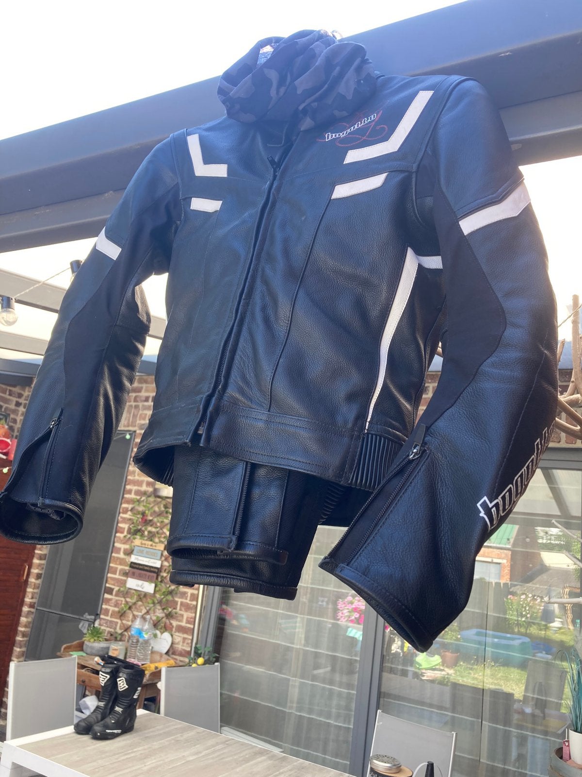 Combinaison de moto deux pièces en cuir pour femme, Motos, Enlèvement, Femmes