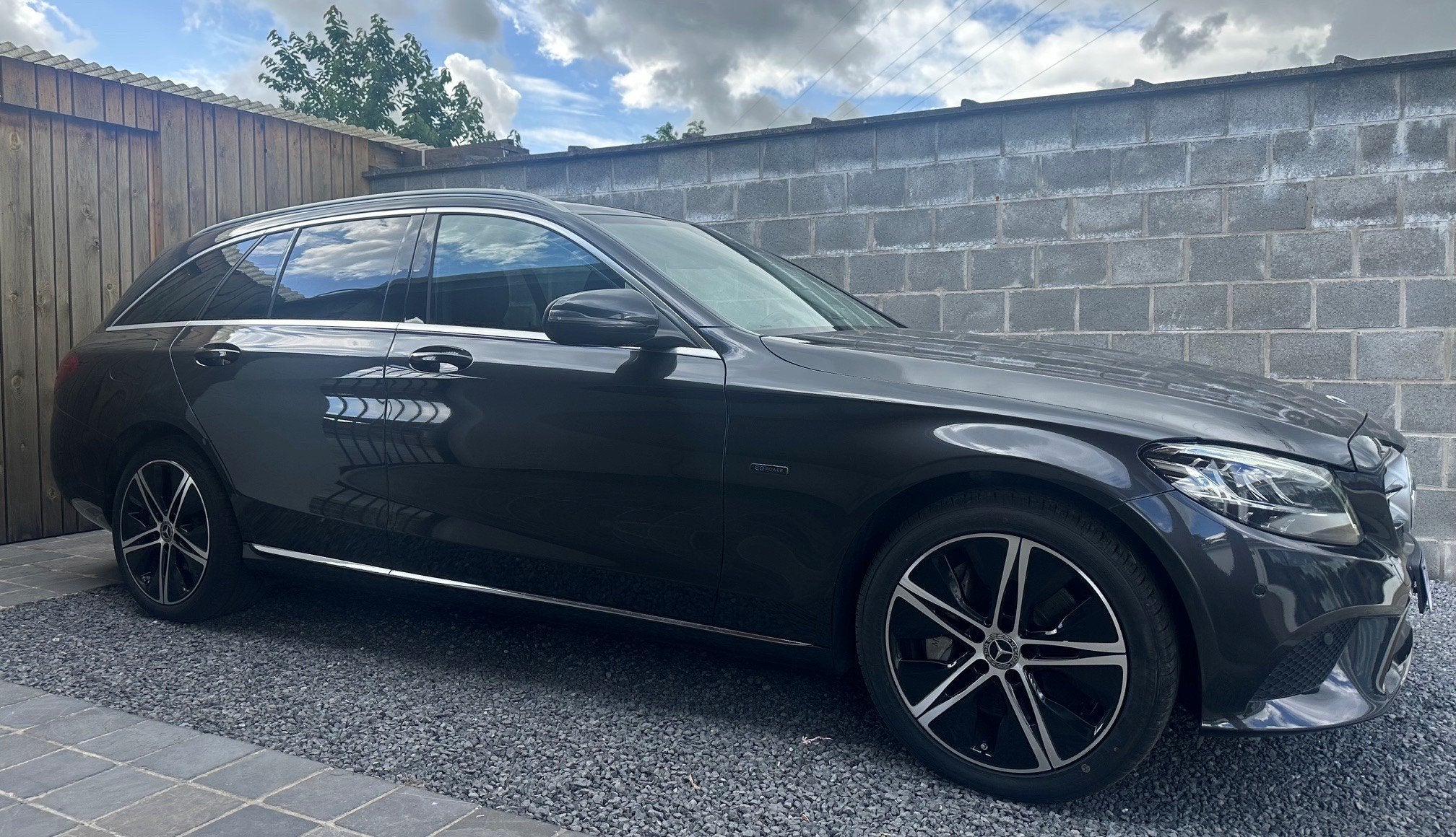 Mercedes-Benz C-Klasse 300 de PHEV Business Solution Led Nav, Autos, Cuir, Argent ou Gris, 143 kW, Euro 6
