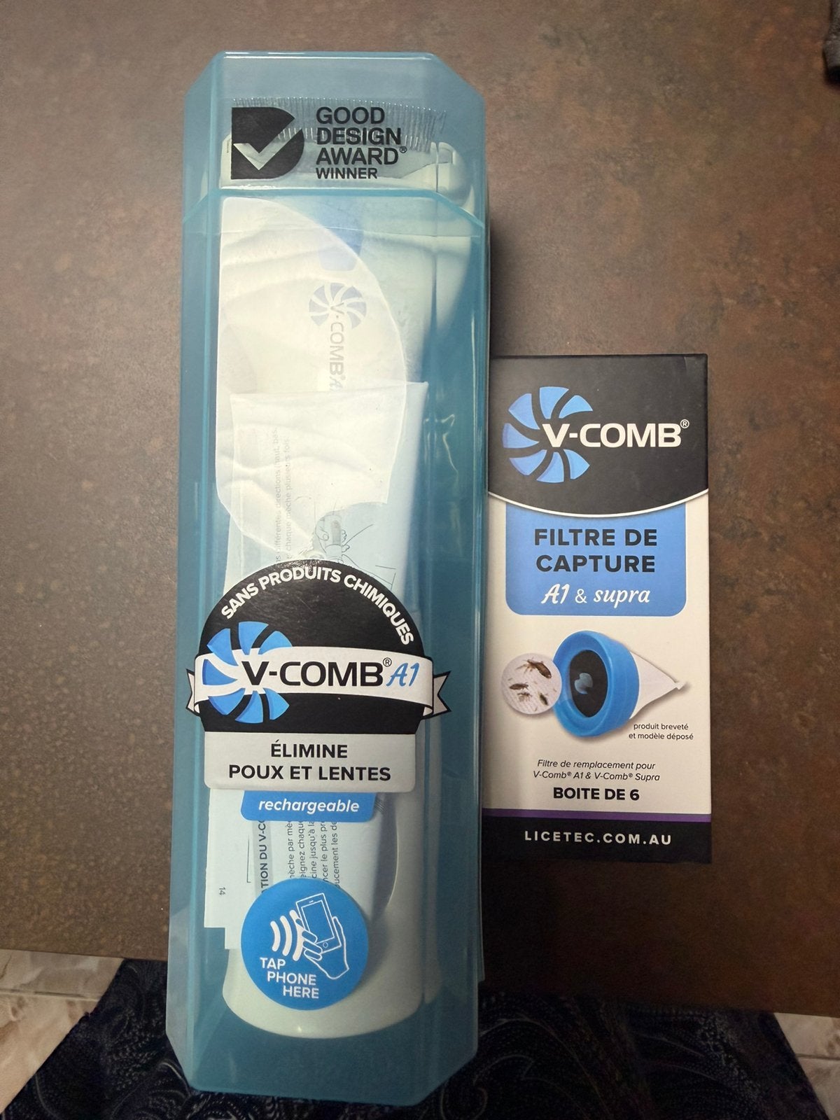 Peigne a poux V-comb A1 rechargeable nouveau avec facture, Enlèvement, Neuf