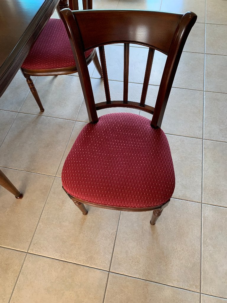 6 chaises en acajou massif, Klassiek, Bois, Brun, Enlèvement