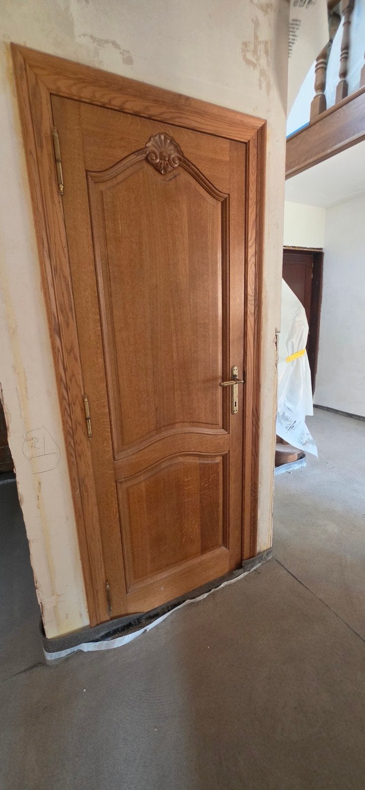 porte vintage en bois plein, Bricolage & Construction, Enlèvement, Comme neuf, Bois
