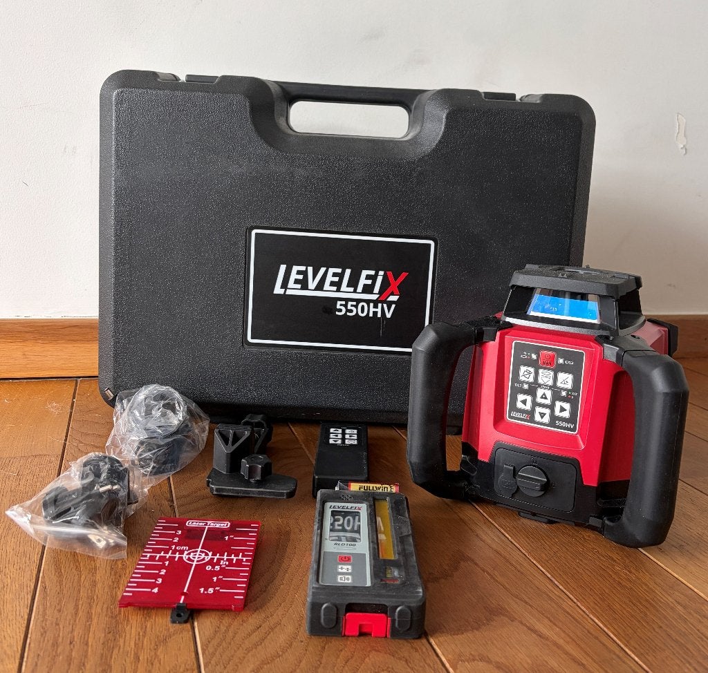 Levelfix 550H - Bouwlaser - Roterende laser 600m bereik, Doe-het-zelf en Bouw, Ophalen, Zo goed als nieuw