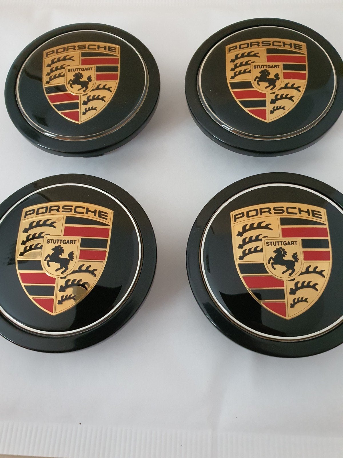 Porsche wieldoppen cache-moyeux 76 mm noir ou chrome, Auto diversen, Ophalen, Nieuw