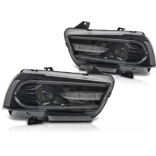 PHARES LED NOIR DODGE CHARGER LX II 2011-2015, Enlèvement