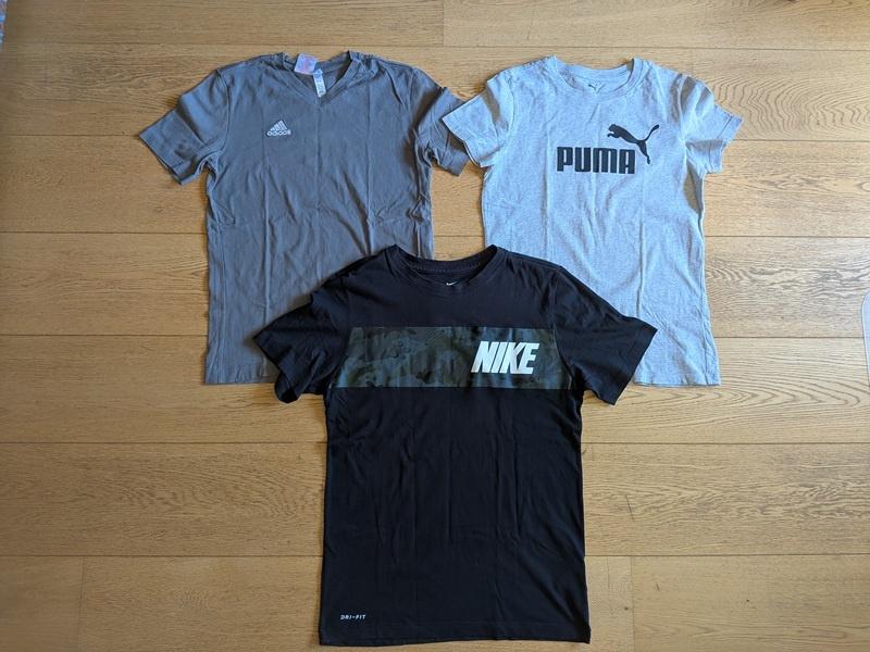 Nike Puma Adidas t-shirts garçon - taille 164 (14 ans), Enlèvement, Comme neuf, Garçon