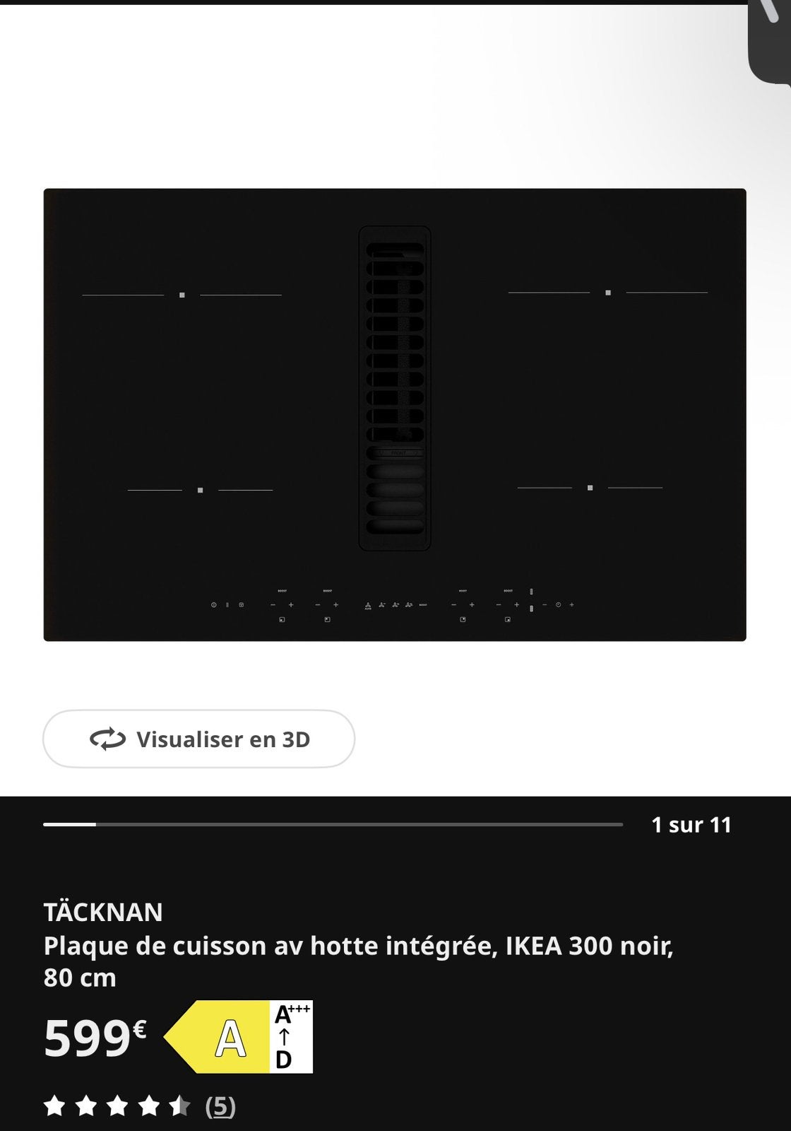 Taque electrique ikea, Enlèvement ou Envoi, Comme neuf