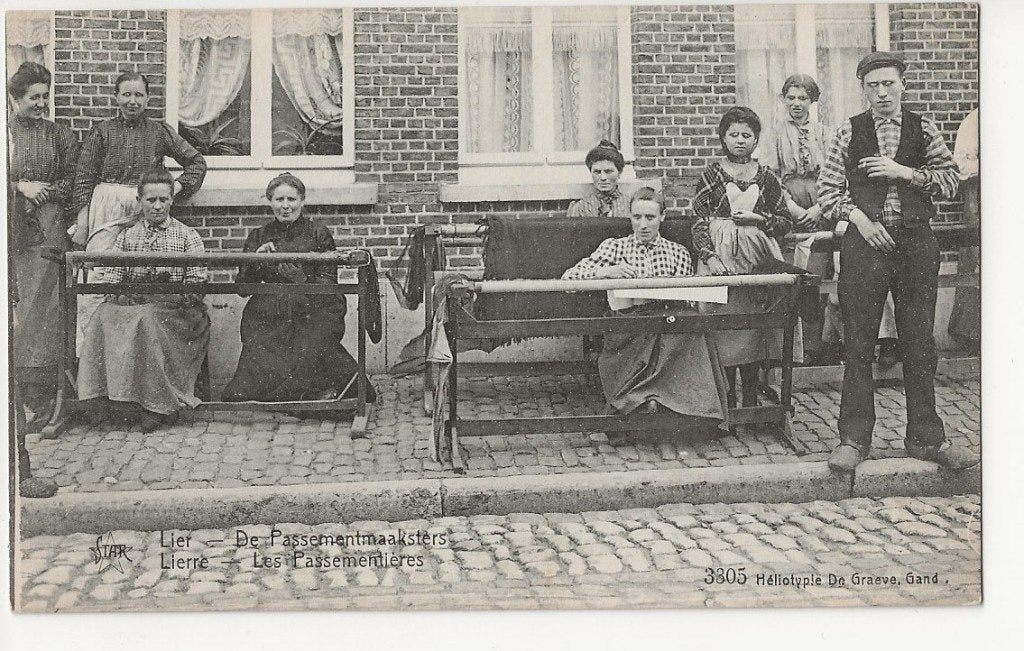 lier postkaart passementmakers animatie, Ophalen of Verzenden, Voor 1920, Ongelopen, Antwerpen