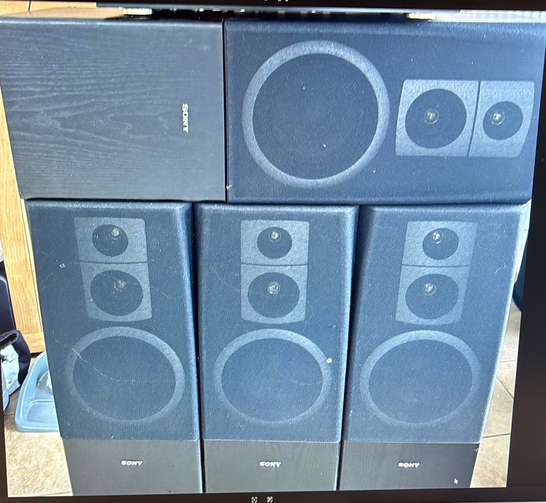 Haut-parleurs Sony SS-E215 en quatre exemplaires, TV, Hi-fi & Vidéo, 60 à 120 watts, Enlèvement, Utilisé, Haut-parleurs Frontaux, Arrière ou Stéréo
