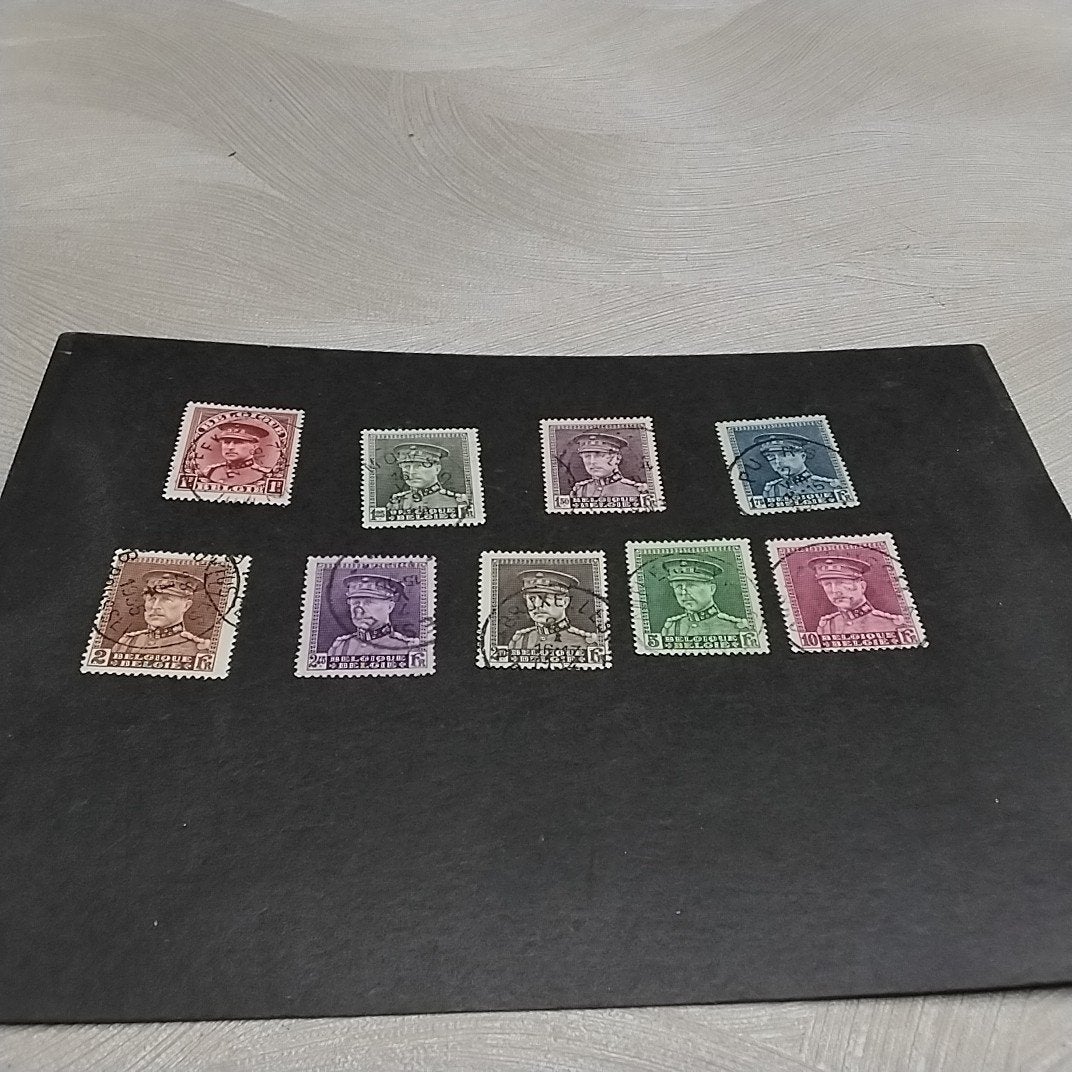 BELGIE 317/324 gestempeld met cote 21,00 €, Ophalen of Verzenden, Gestempeld