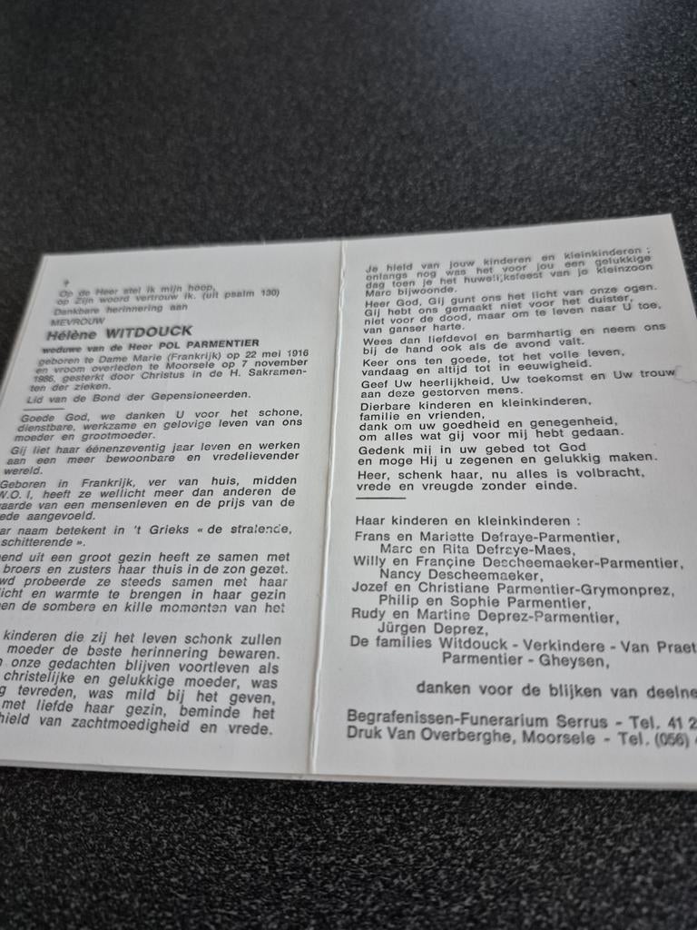 Bidprentjes Moorsele, Verzamelen, Ophalen of Verzenden