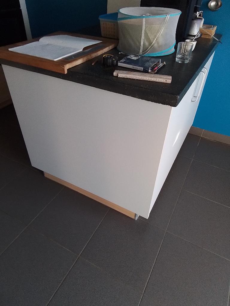 Ilot central cuisine, Enlèvement, Comme neuf, Gris