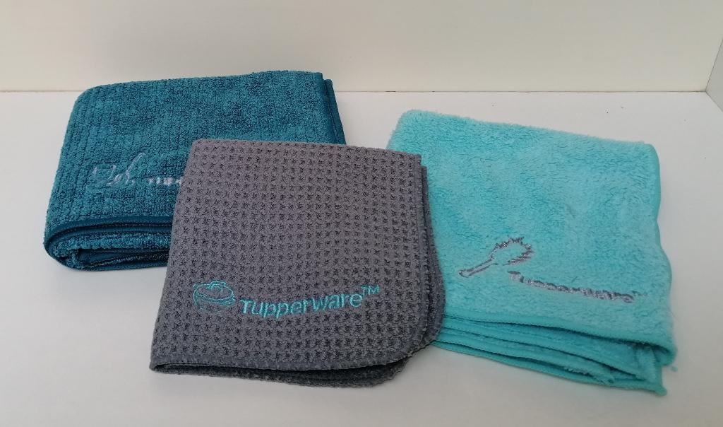 Tupperware™ « Set van 3 Reinigings Microfiber », Huis en Inrichting, Schoonmaakartikelen, Verzenden, Mop of Dweil
