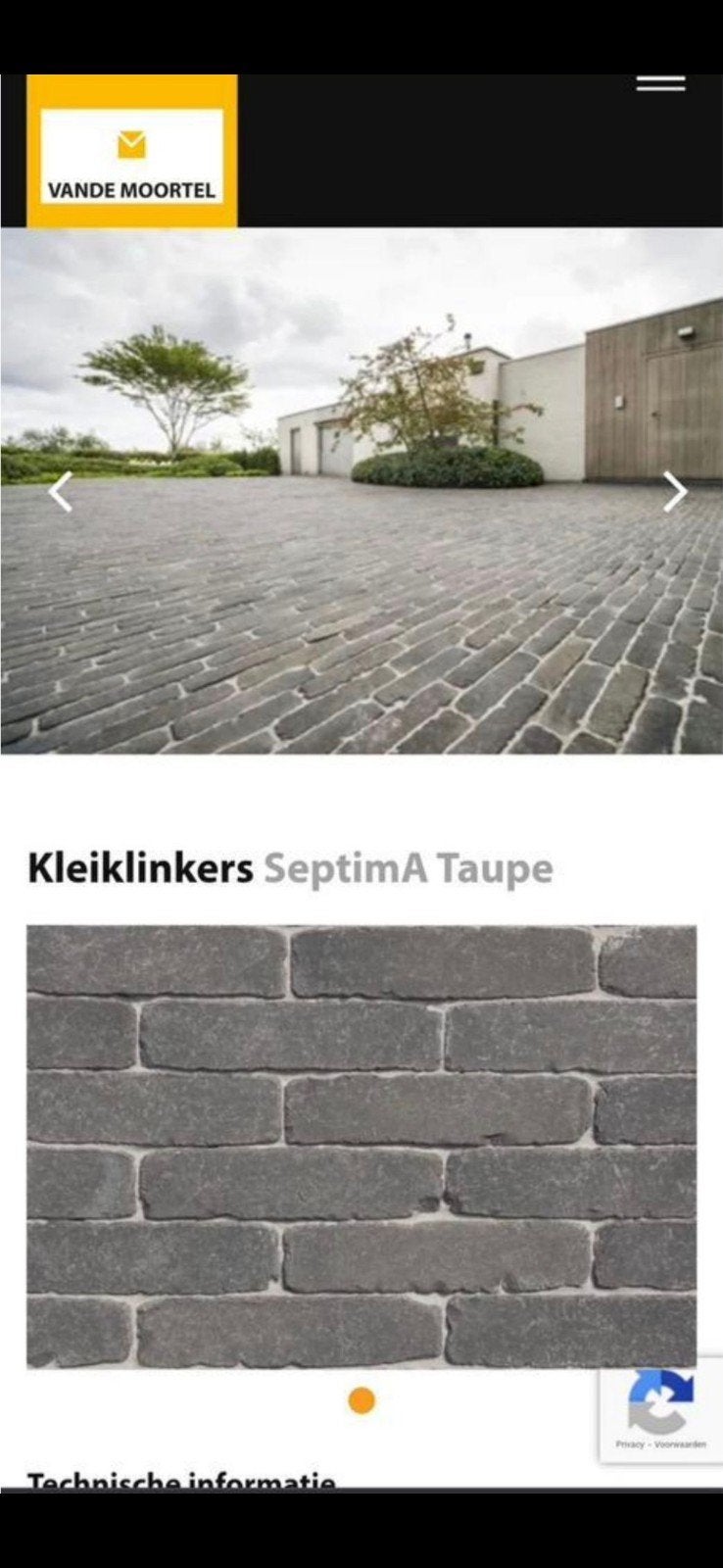 Vandemoortel kleinklinkers type SeptimA Taupe., Jardin & Terrasse, Pavé & Dalles, Briques, Gravier, 10 m²² ou plus, Enlèvement