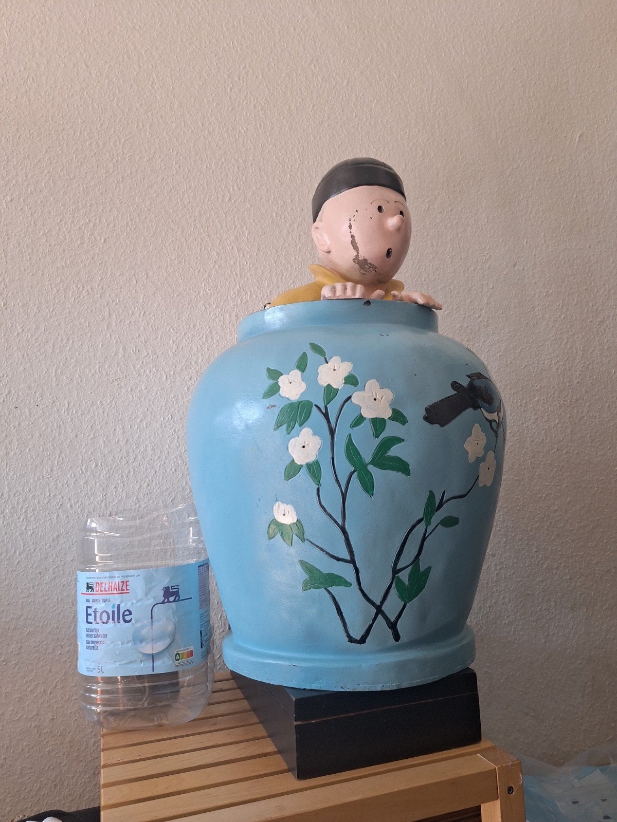 Beeldje van Kuifje — De blauwe lotus., Verzamelen, Ophalen of Verzenden, Kuifje