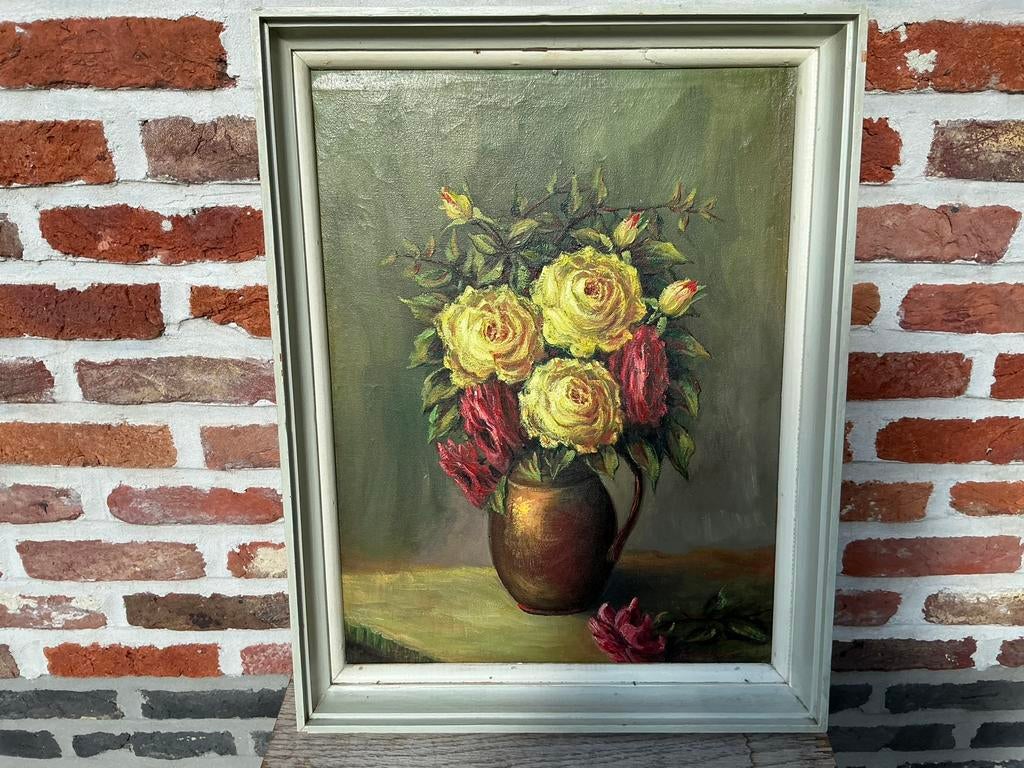 Olie/doek-A.(August) Audenaert- Met kader 38x49cm, Ophalen of Verzenden