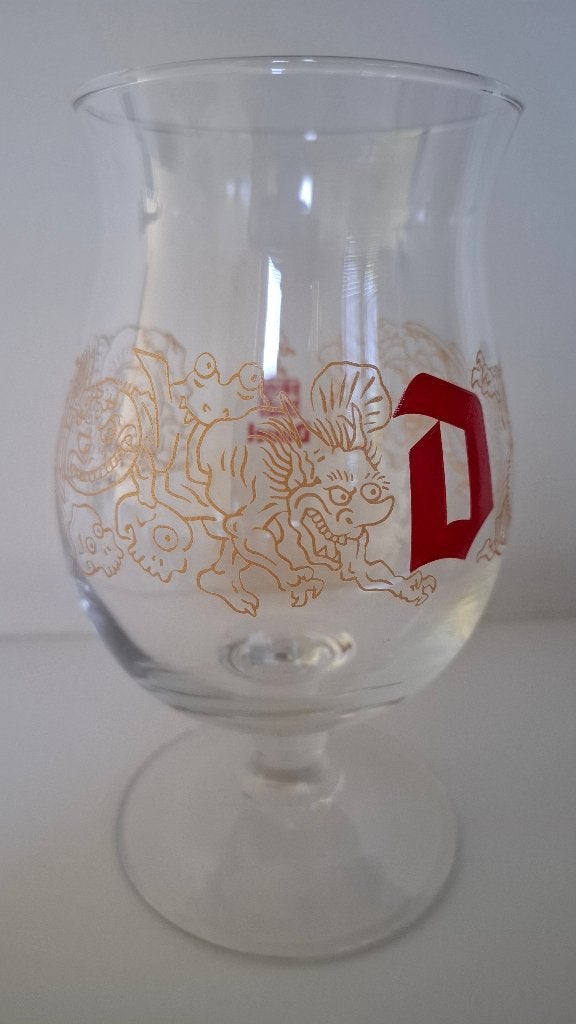 Duvel glas Iwase, Verzamelen, Biermerken, Ophalen of Verzenden, Zo goed als nieuw, Glas of Glazen, Duvel