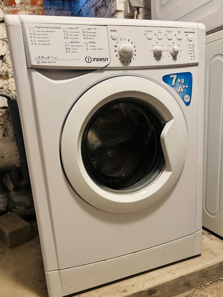 Lave-linge Indesit, Electroménager, Lave-linge, 6 à 8 kg, Programme court, Chargeur frontal, Enlèvement