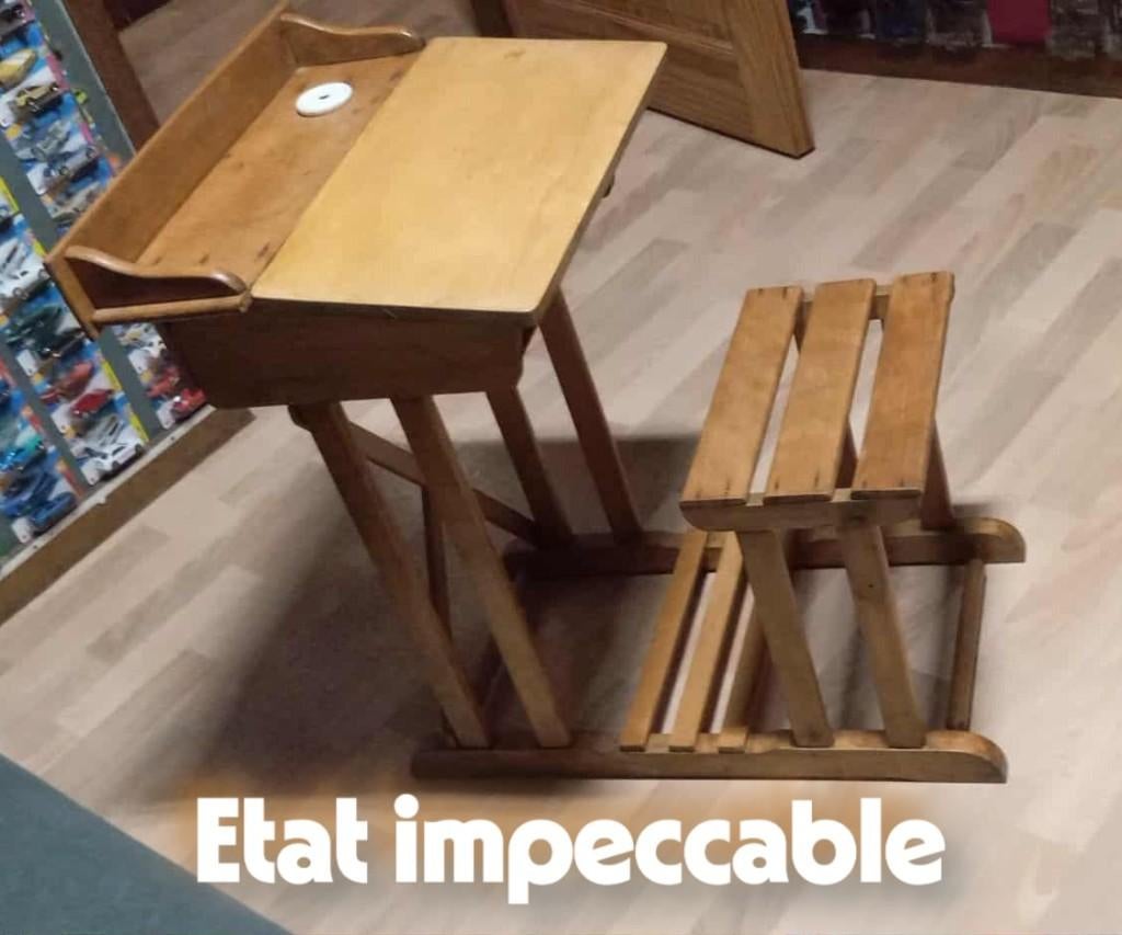 Ancien banc écolier AVEC encrier, Enlèvement