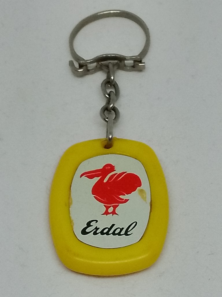 Vintage Erdal KEK Droogschuim Reclame Sleutelhanger Jaren 60, Enlèvement ou Envoi, Utilisé, Marque