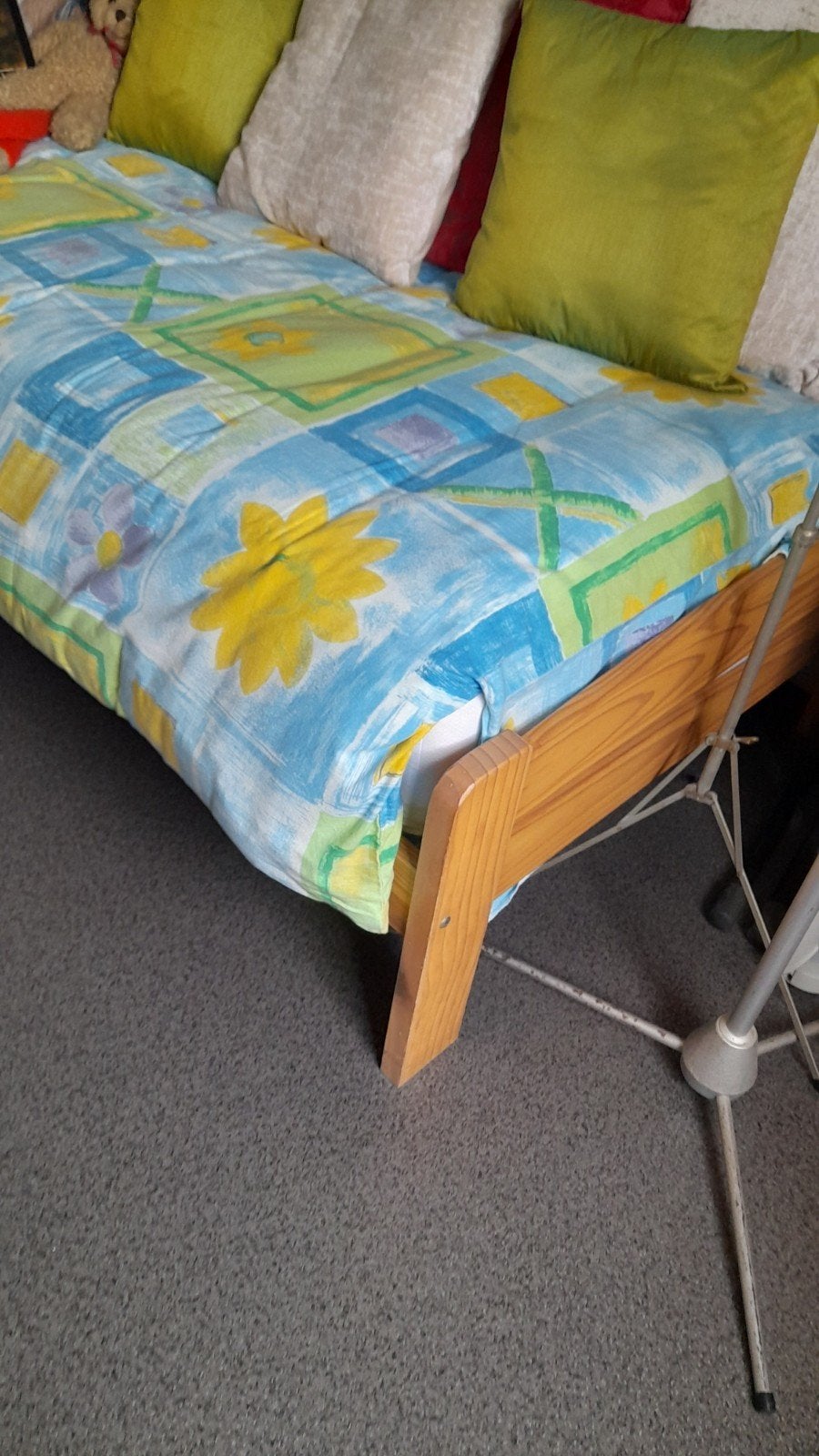 Éénpersoons bed hout., Ophalen, 90 cm