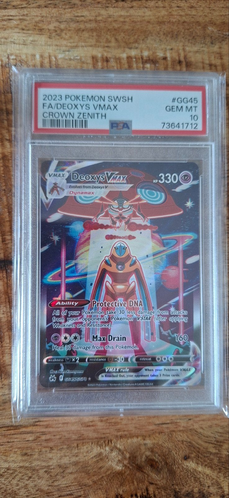 Deoxys Vmax GG45 - PSA 10, Ophalen, Nieuw, Losse kaart, Foil