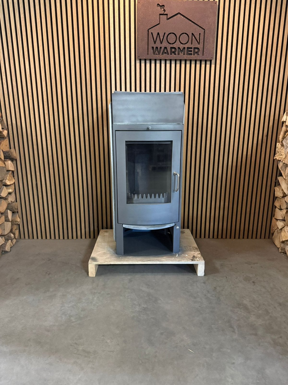 25211 Speksteenkachel Haas & Sohn 6kw, Huis en Inrichting, Ophalen, Gebruikt, Houtkachel, Vrijstaand