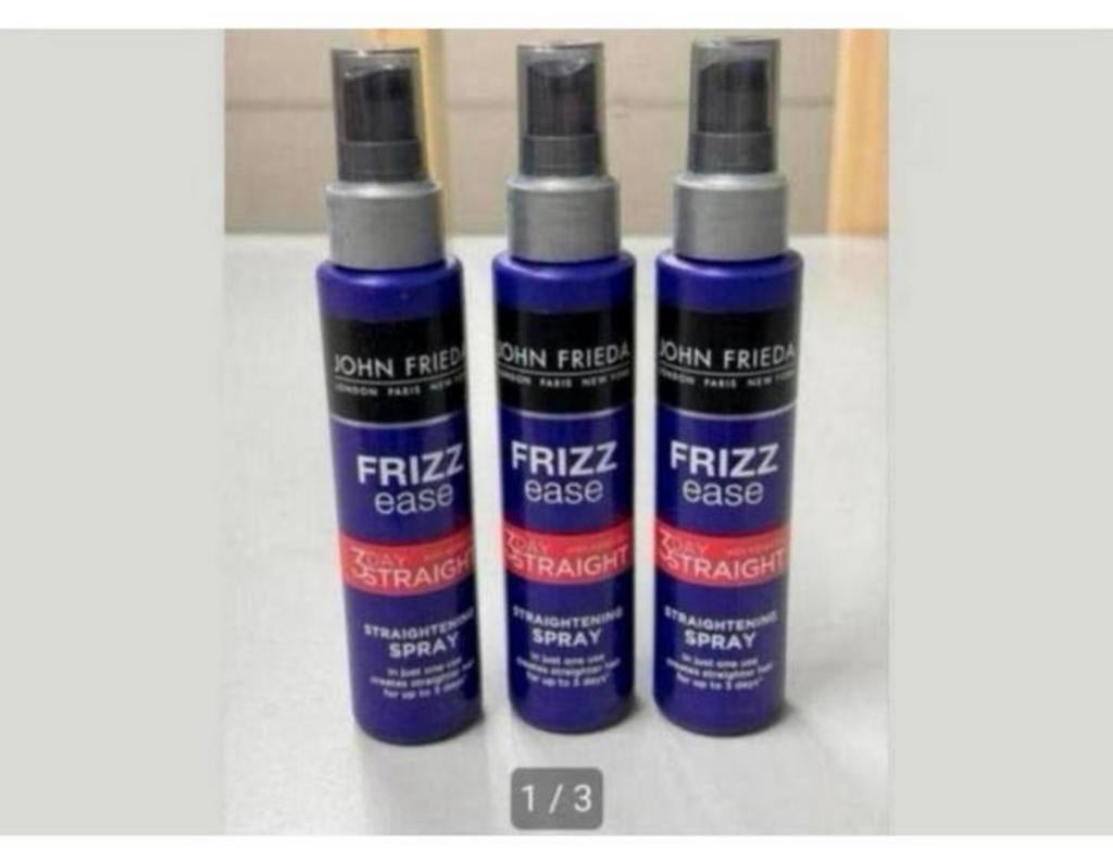 3 sprays lissants John Frieda Frizz  cheveux droits pendant, Bijoux, Sacs & Beauté, Beauté | Soins des cheveux, Neuf, Gel, Cire, Laque ou Mousse
