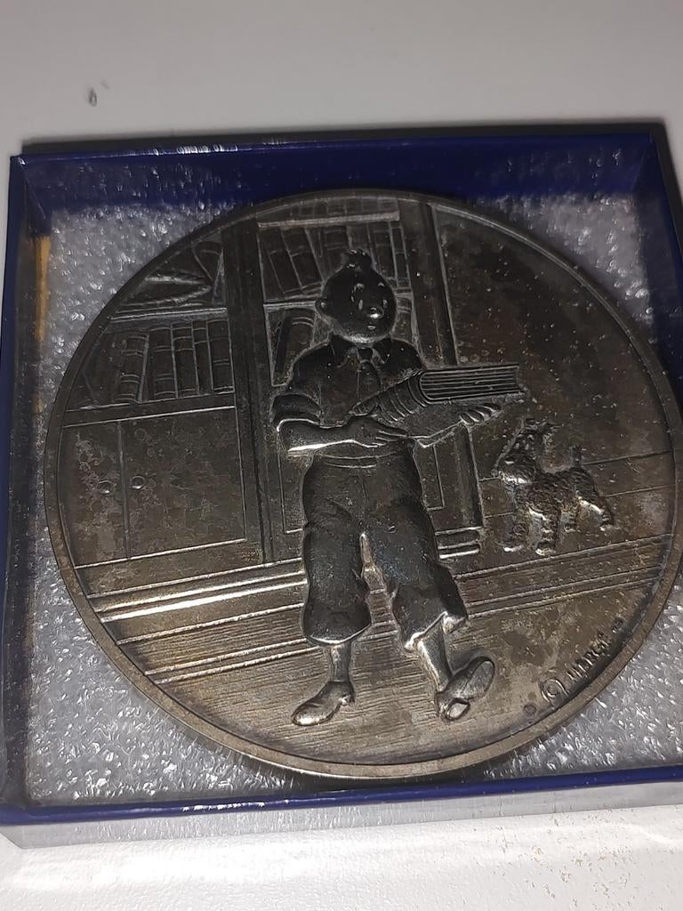 Presse papier Monnaie tintin argent 800, Enlèvement ou Envoi, Argent