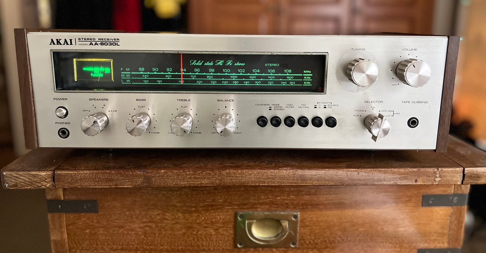 Amplificateur-tuner AKAI, modèle AA-8030L, TV, Hi-fi & Vidéo, Enlèvement ou Envoi