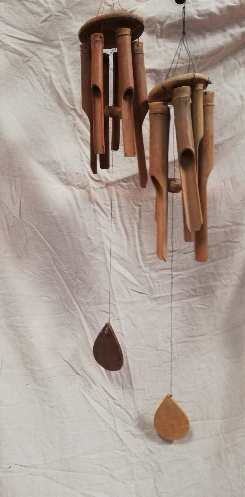 carillon 35 cm en bambou le lot de 2, Jardin & Terrasse, Enlèvement ou Envoi