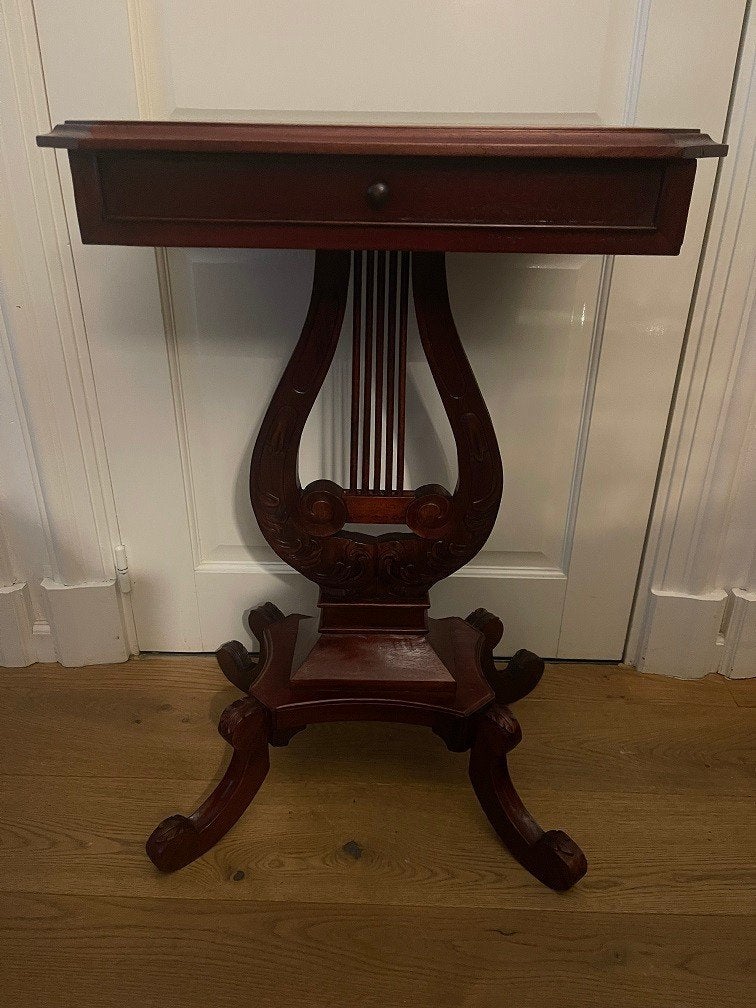 BIJZETTAFEL - LAMPTAFEL HARP - 40% korting, Antiek en Kunst, Ophalen