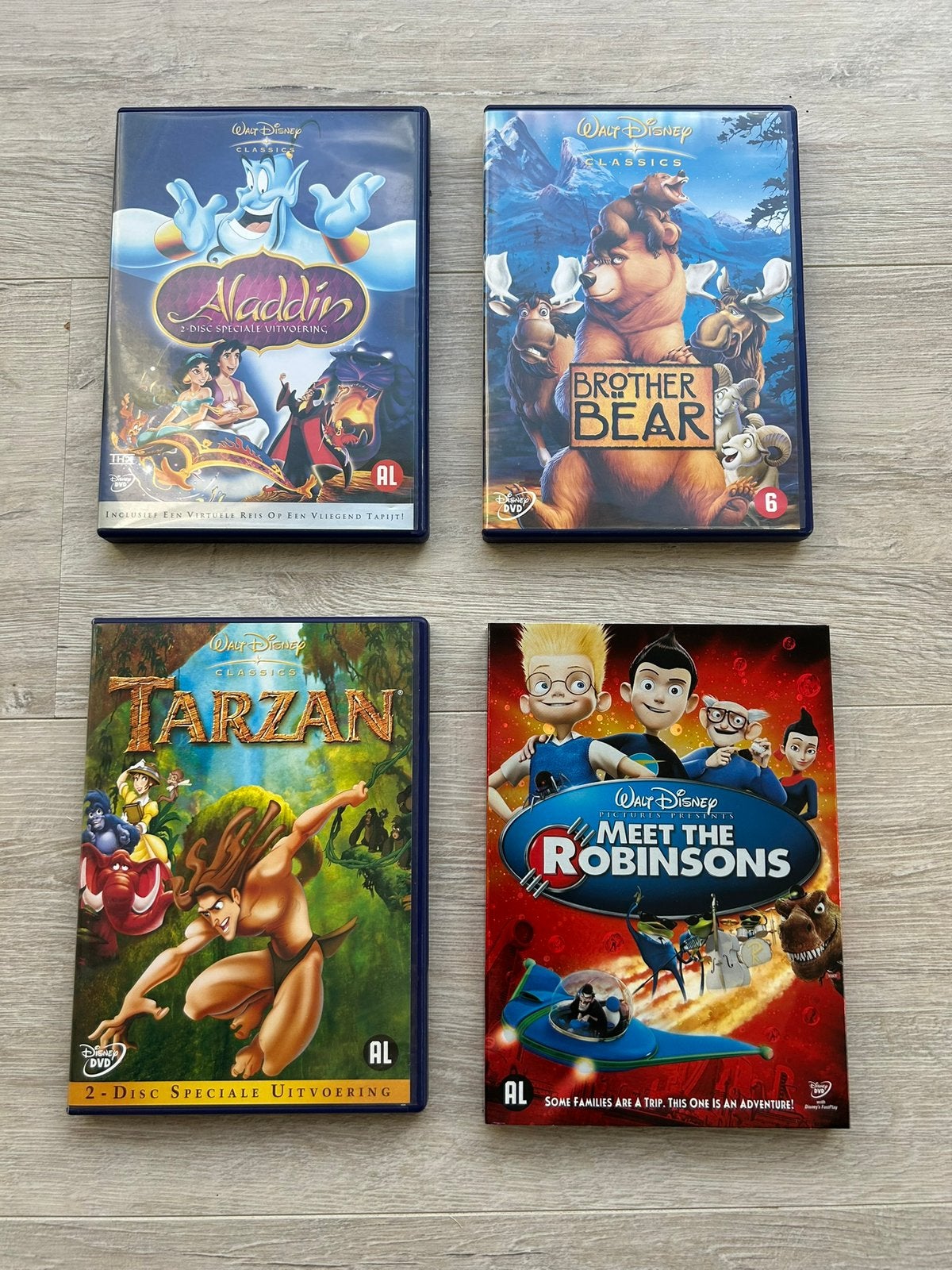 4 avontuurlijke Disney DVD’s, Tekenfilm, Alle leeftijden, Nederlands, Ophalen of Verzenden