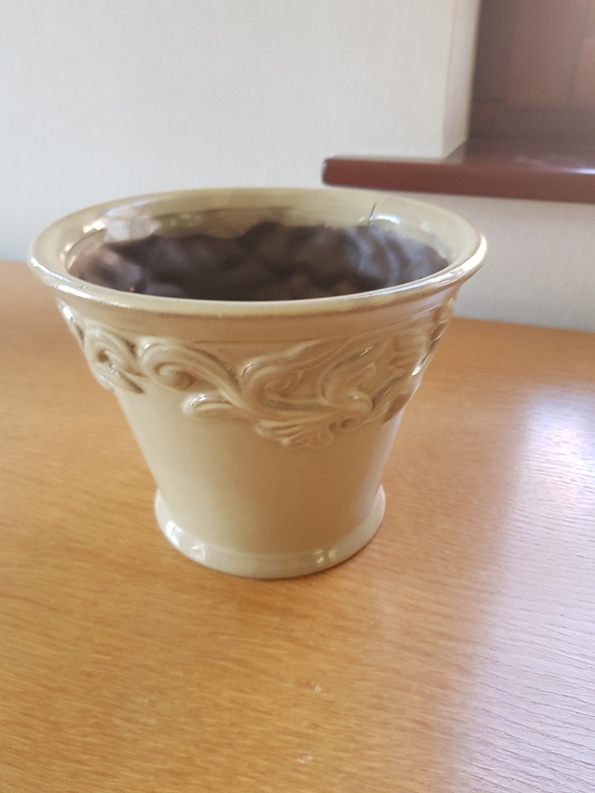 mooie decoratieve planten/bloempot, Rond, Binnen, Ophalen of Verzenden, Zo goed als nieuw
