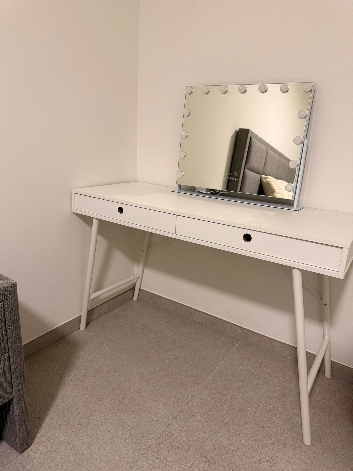 Bureau met spiegel te koop!, Ophalen, Gebruikt