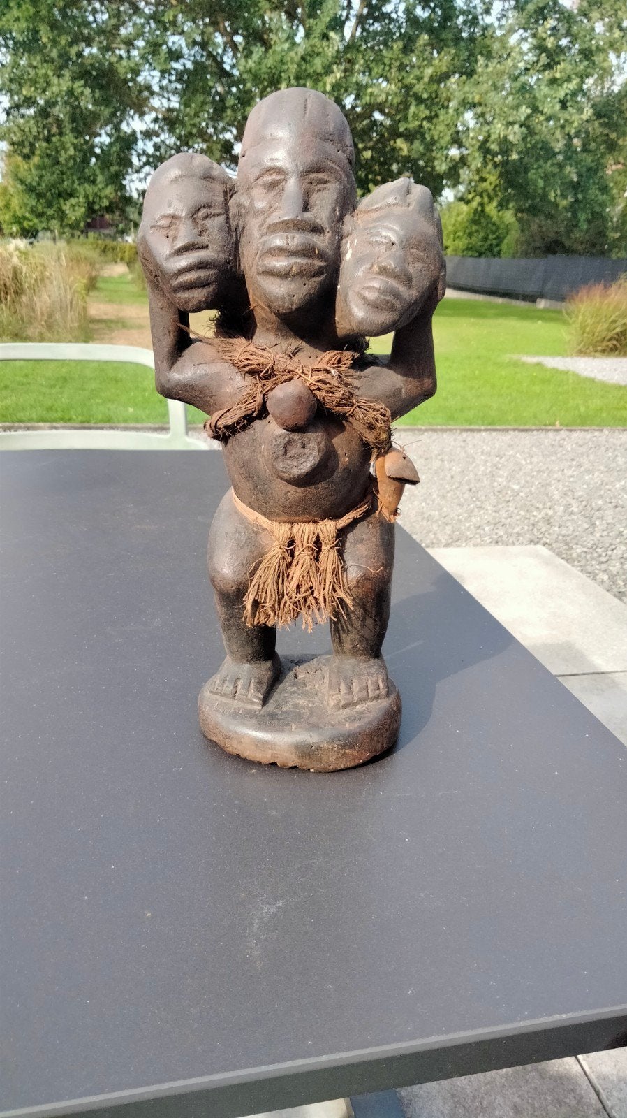 beeld hout Afrika tribal deco, Antiek en Kunst, Afrika, Ophalen of Verzenden, Beeld, Hout