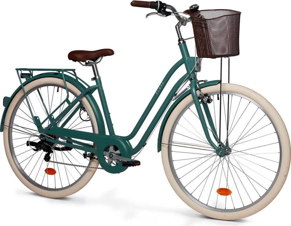 Elops Damesfiets bauw groen, Elops ( Decathlon ), 53 à 56 cm, Comme neuf, Enlèvement