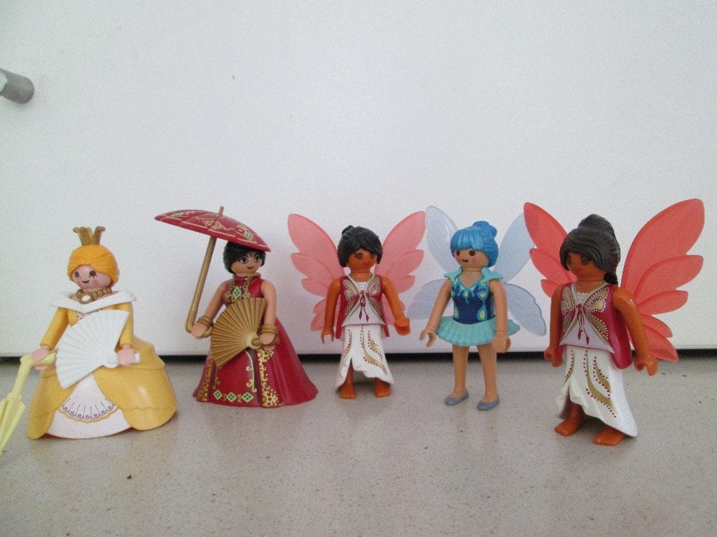 Playmobil; 5 mooie poppotjes, 3 feeen en 2 prinsessen, Kinderen en Baby's, Losse onderdelen, Fantasy, Ophalen of Verzenden, Zo goed als nieuw