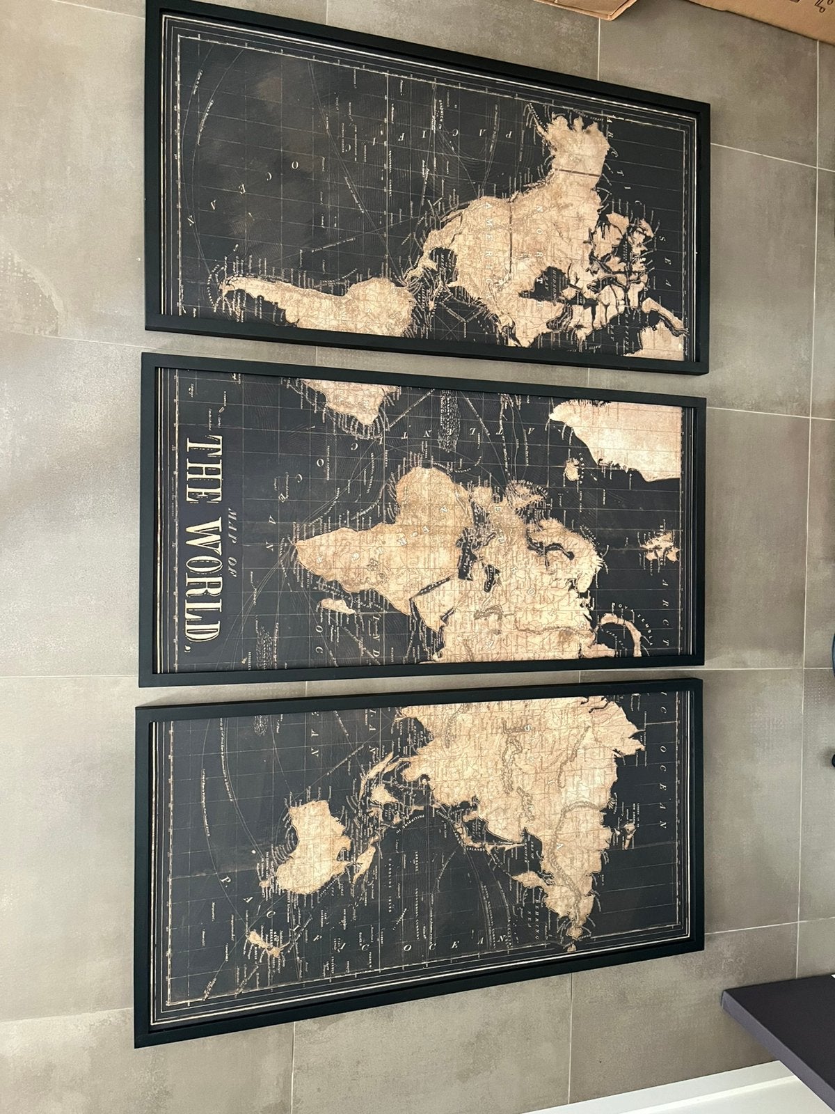 Wereldkaart met kader, Ophalen, Nieuw