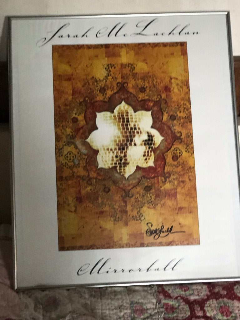 Gesigneerde poster Sarah McLachlan Mirrorball, Ophalen, Rechthoekig Staand, Met lijst, Deurposter of groter